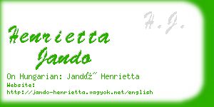 henrietta jando business card